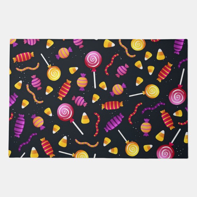 Halloween candy pattern doormat (Front)