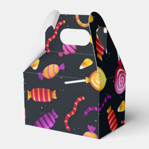 Halloween candy pattern favor boxes