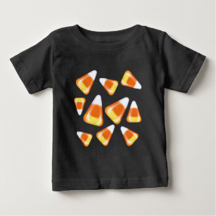 Halloween candy pattern, fun candy corn treats baby T-Shirt
