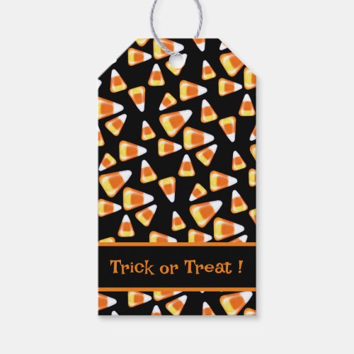 Halloween candy pattern fun candy corn treats   gift tags