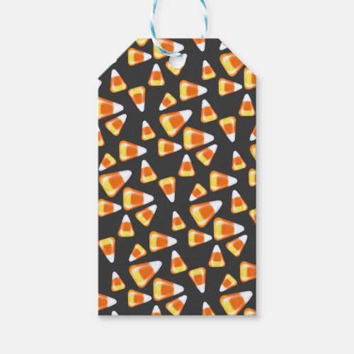 Halloween candy pattern fun candy corn treats  gift tags