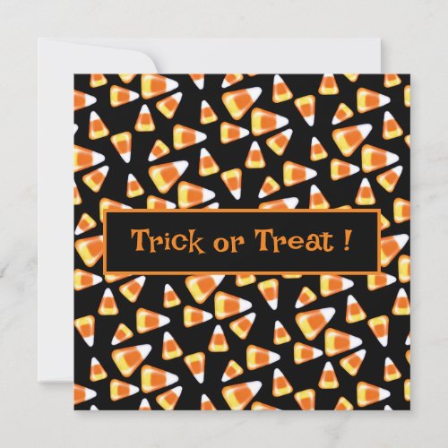 Halloween candy pattern fun candy corn treats  invitation