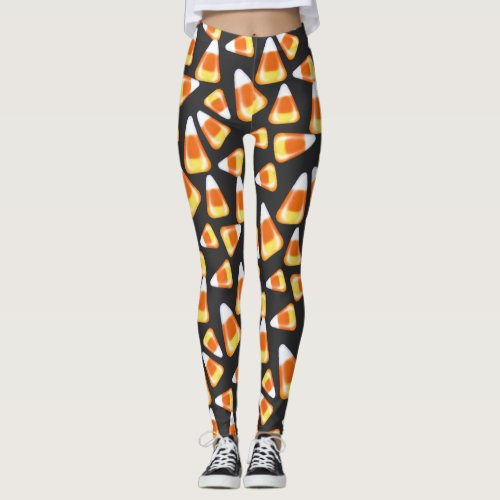 Halloween candy pattern fun candy corn treats leggings