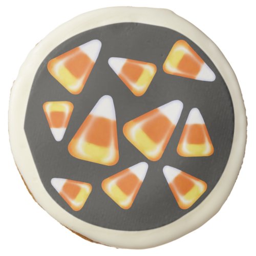 Halloween candy pattern fun candy corn treats  sugar cookie