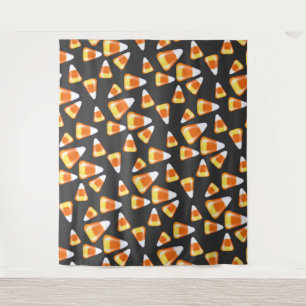 Halloween candy pattern, fun candy corn treats tapestry