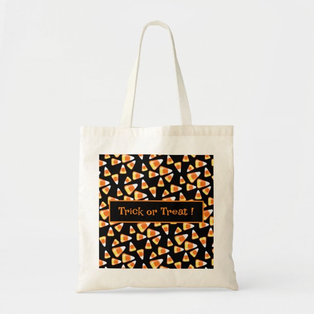 Halloween candy pattern, fun candy corn treats  tote bag (Front)