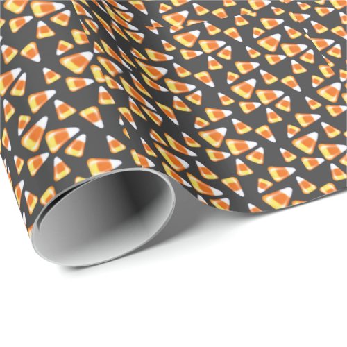 Halloween candy pattern fun candy corn treats   wrapping paper