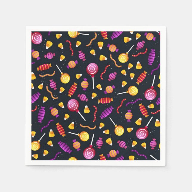 Halloween candy pattern napkins (Front)