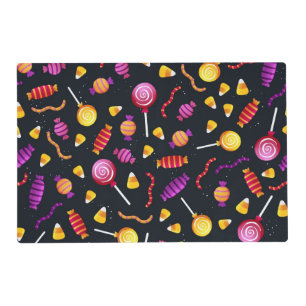 Halloween candy pattern placemat