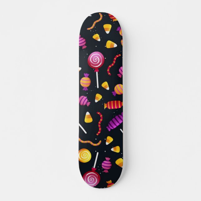 Halloween candy pattern skateboard (Front)