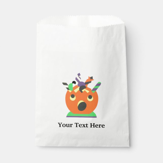 Halloween Candy Pumpkin Treat Bags (Front)