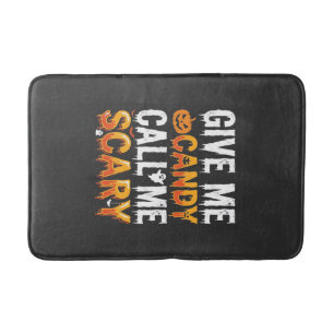 Halloween Candy Scary Ghost Design_1 Bath Mat