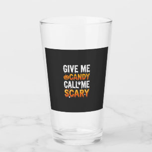 Halloween Candy Scary Ghost Design_1 Glass