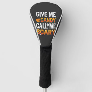 Halloween Candy Scary Ghost Design_1 Golf Head Cover