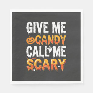 Halloween Candy Scary Ghost Design_1 Napkins