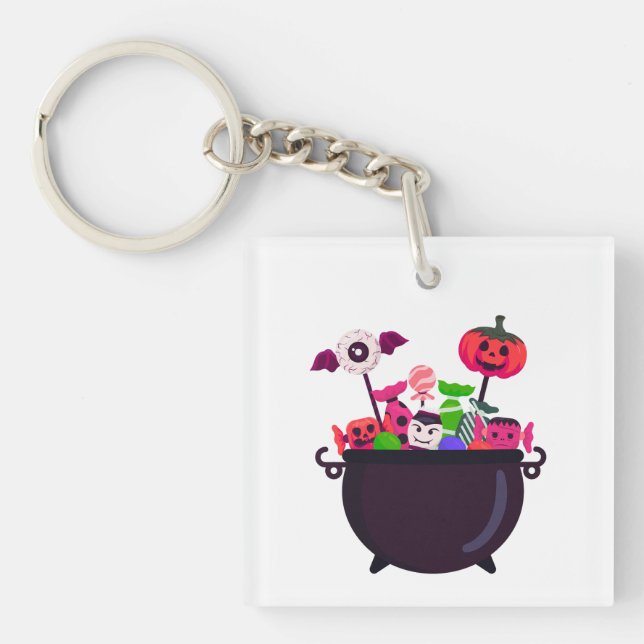 Halloween Candy & Spooky Sweet Mix Keychain (Front)