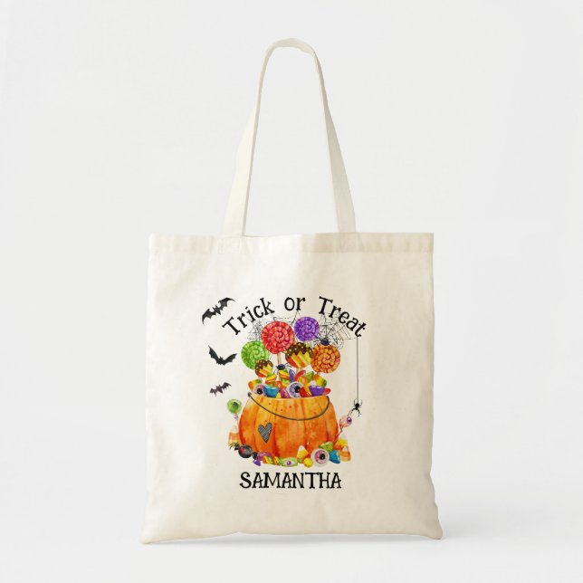 Halloween Candy Trick or Treat Budget Tote (Front)