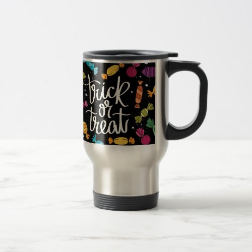 Halloween Candy Trick Or Treat Travel Mug