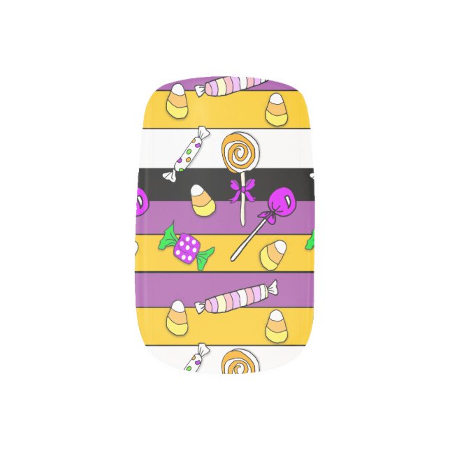 Halloween Candy Trick or Treats Minx Nail Art (Right Thumb)