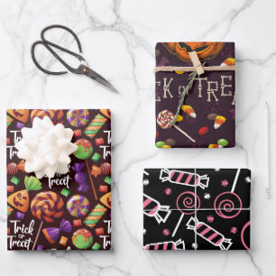 Halloween Candy Wrapping Paper Sheets