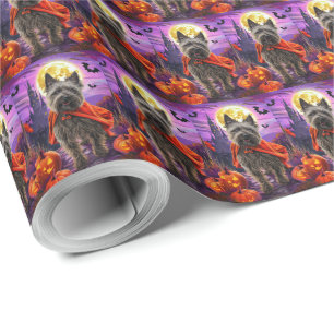 Halloween Cane Corso Vampire Pumpkins Scary Wrapping Paper