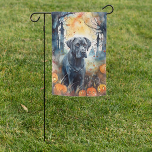 Halloween Cane Corso With Pumpkins Scary Garden Flag