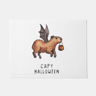 Halloween Capybara Doormat