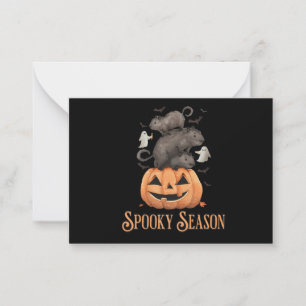 Halloween Capybara Note Card