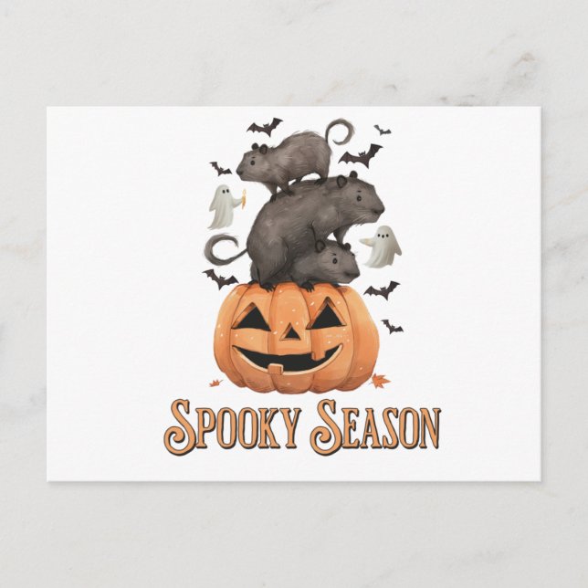 Halloween Capybara Postcard (Front)