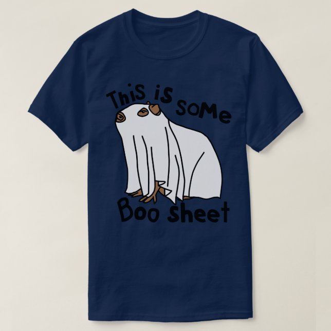 Halloween Capybara This is Some Boo Sheet T-Shirt (Design Front)