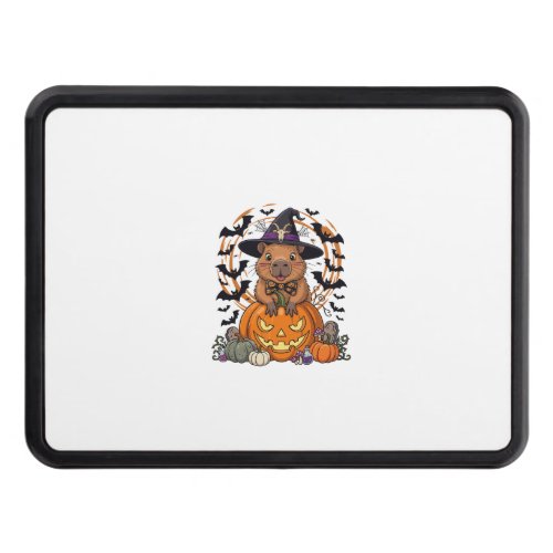 Halloween Capybara Witch Hat Pumpkin Bats Potions Hitch Cover