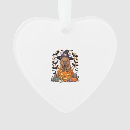Halloween Capybara Witch Hat Pumpkin Bats Potions Ornament