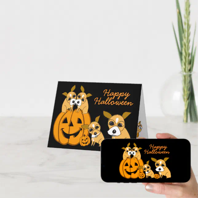 Halloween Card Chihuahua Puppy 4 Zazzle