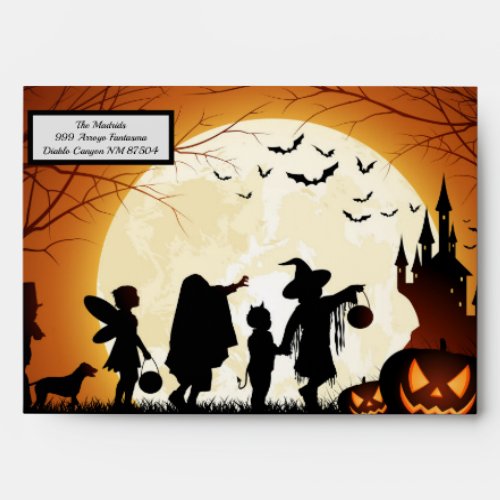 Halloween Card Envelope Trick_or_Treat Kids Party