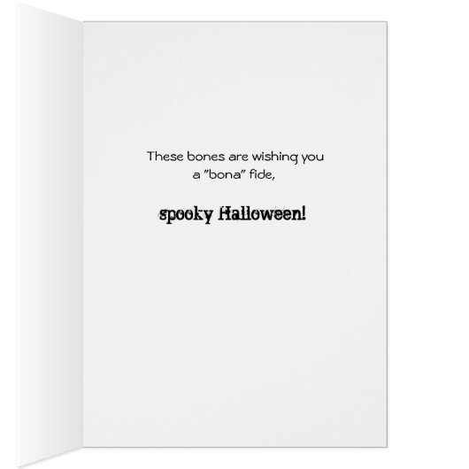 Halloween Card for Cousin, Skeleton Rattled Humor (Inside (Right))