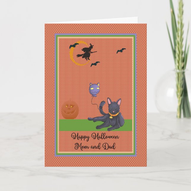 Halloween Card from Pet Cat (Front)