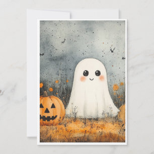 Halloween card ghost