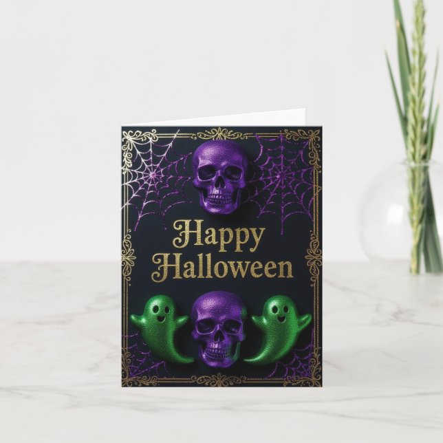Halloween card, Happy Halloween card, Spooky card (Front)