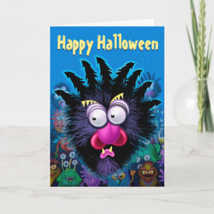 Halloween Card invitation MONSTER PARTY fun scary