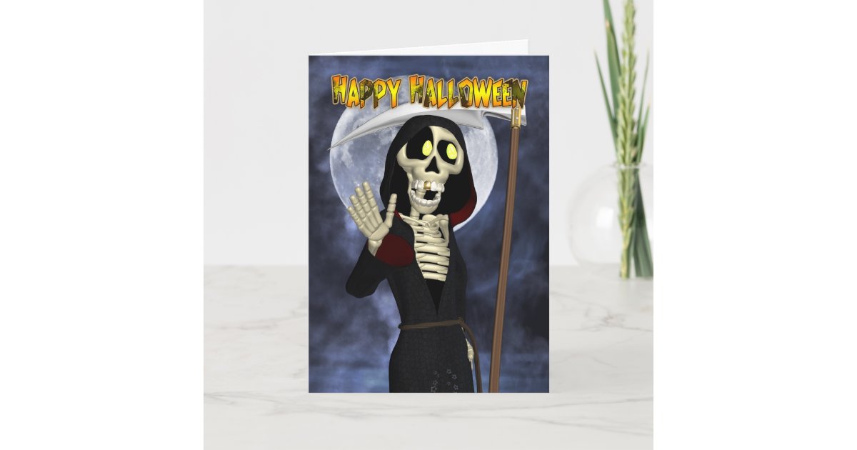 grim reaper with cards