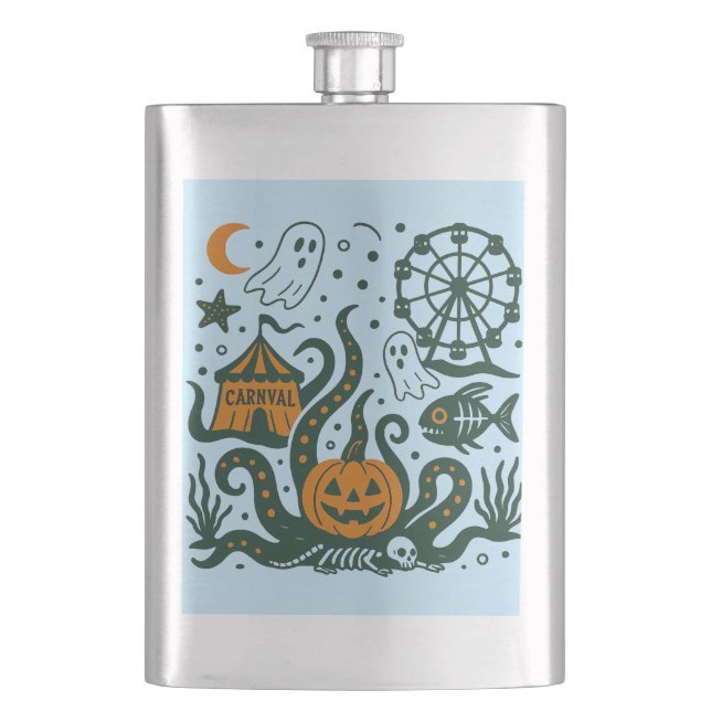 halloween carnaval under the ocean flask (Front)