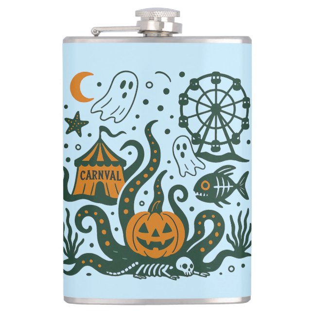 halloween carnaval under the ocean flask (Front)
