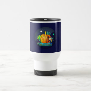 Halloween Cartoon - Magic Pumpkin & Animals Travel Mug