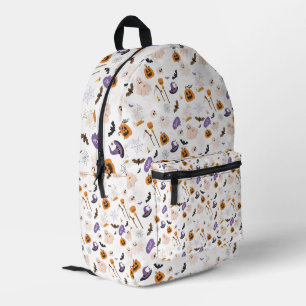 Halloween Cartoon Pattern Printed Backpack