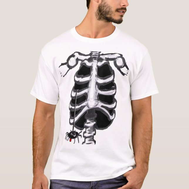 Halloween Cartoon Skeleton T-shirt (Front)