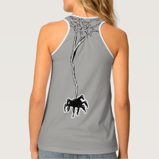 Halloween Cartoon Skeleton Womens Tank Top