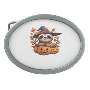 Halloween Cartoon Sloth Classic T-Shirt Belt Buckle
