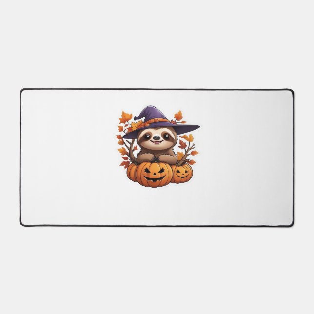 Halloween Cartoon Sloth Classic T-Shirt Desk Mat (Front)