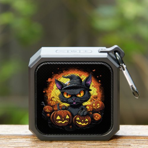 Halloween Cartoon Spooky Witch Cat Bluetooth Speaker