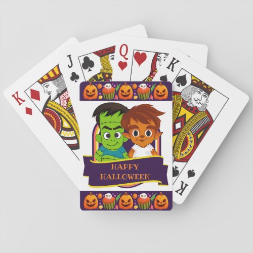 Halloween Cartoons Personalized Playing Cards
